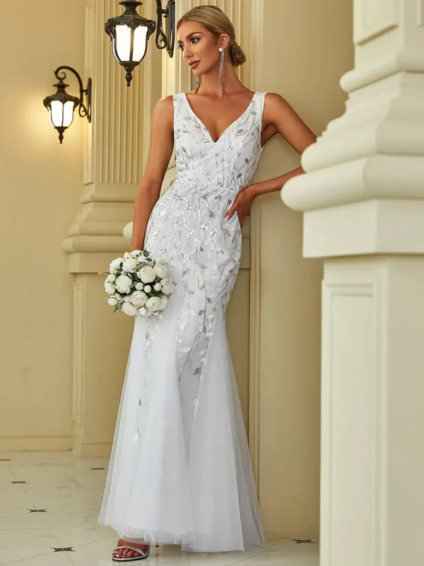 Robe sirène blanche 1
