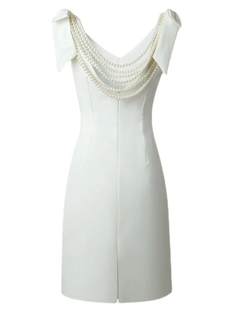 Robe de Soirée Blanche à Dos