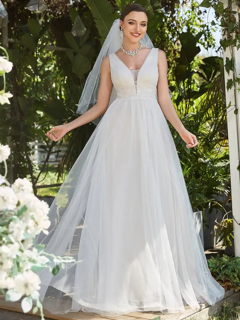 Robe Longue Col V