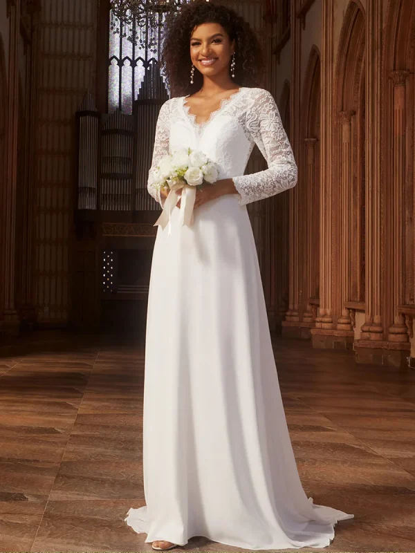 Robe de mariée blanche en dentelle 1
