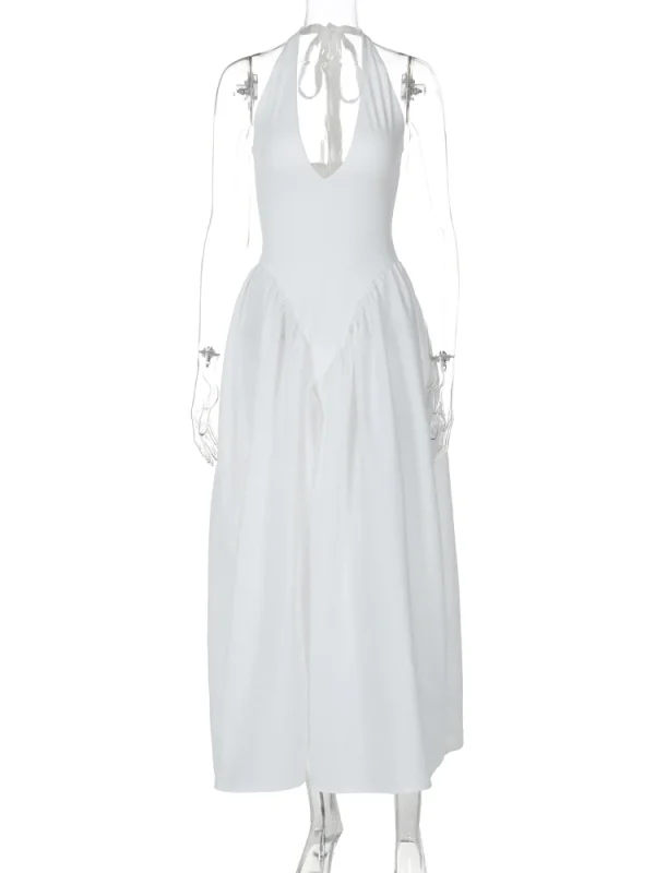 Robe longue blanche de soirée 1