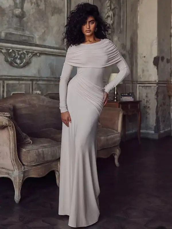Robe Maxi Manche Longue