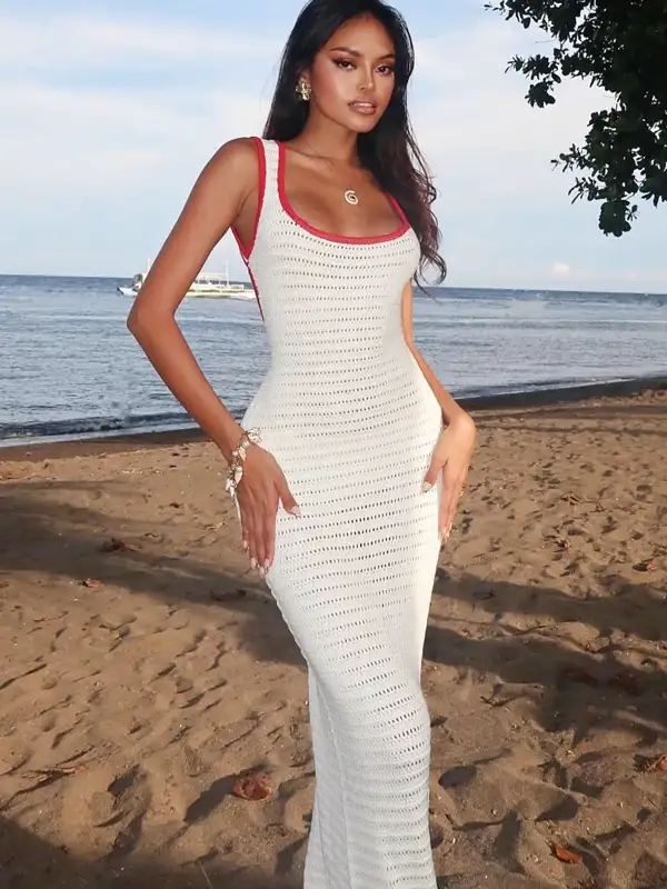 Robe Moulante Longue Blanche